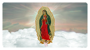 DSC700 110 BZ Lady of Guadalupe Clouds Bronze
